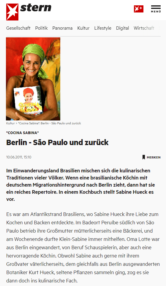 "Cocina Sabina": Berlin — São Paulo und zurück